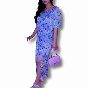 Beautiful Floral Dress with Slit